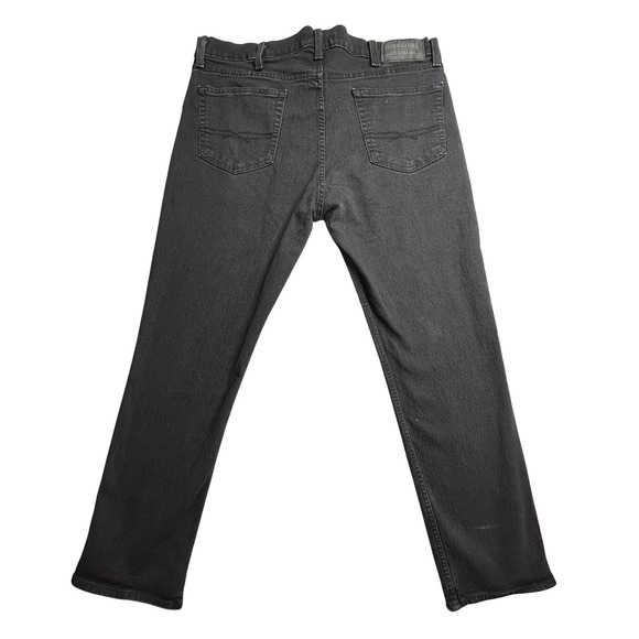 Levi Strauss Signature Jeans Mens 40X30 Black Slim Fit Waterless Stretch Denim